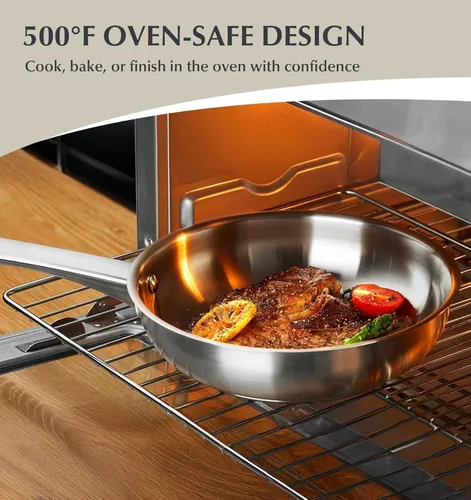 Miniatura 7 de KOCH SYSTEME CS Juego de ollas y sartenes de acero inoxidable, 10 piezas de utensilios de cocina de acero inoxidable para cocina profesional