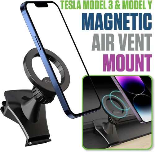 Miniatura 2 de Cellet Soporte de teléfono para Tesla Model Y y Model 3, compatible con Tesla Model 3 y Tesla Y (PH211)