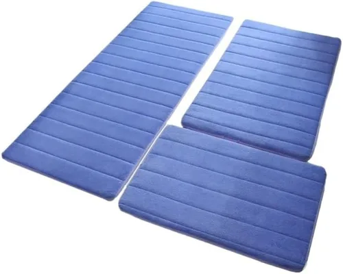 Miniatura 2 de Alfombra antideslizante de Baño De Espuma Viscoelástica, Tapete Moderno, Antideslizante, 3 Unidades Por Juego Alfombras de Baño