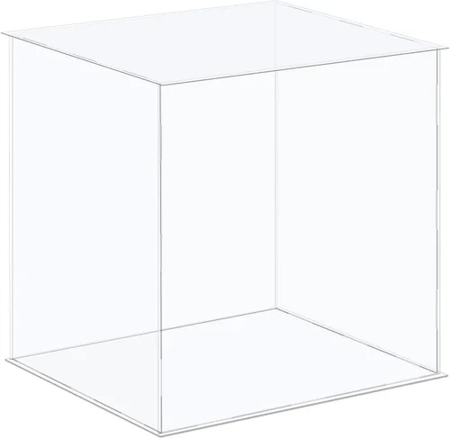 Miniatura 15 de MECCANIXITY Vitrina de acrílico Caja de plástico Caja de almacenamiento de cubo transparente Ensamble escaparate de 14.1 x 12.2 x 10.2 pulgadas