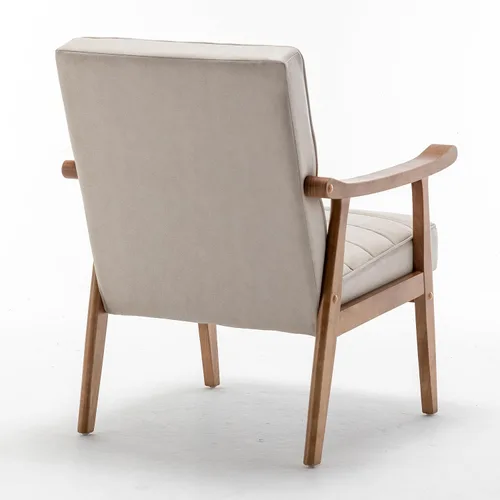 Miniatura 8 de Container Furniture Direct Silla decorativa moderna de mediados de siglo con diseño de sillón de marco abierto, amortiguación de espuma de felpa