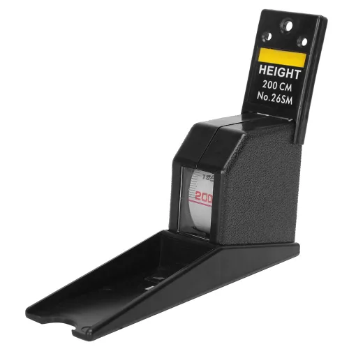 Miniatura 5 de 6.6 ft Altura Estatura Meter Cinta de medición retráctil Regla Herramienta de medición de metal (negro)