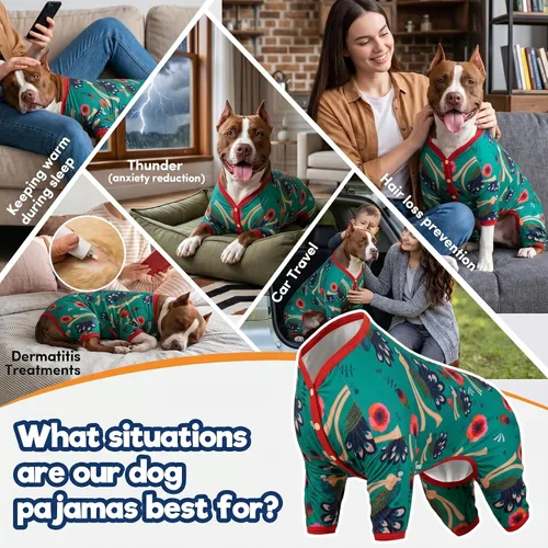 Miniatura 4 de LovinPet Pijama XL para perros grandes, camisa para aliviar la ansiedad de las mascotas, ropa de perro con protección UV, tela ligera y cómoda