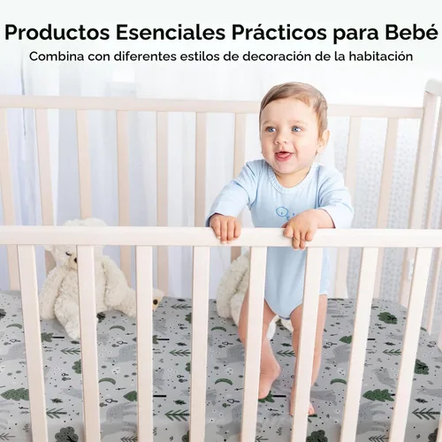 Miniatura 6 de Yoofoss Sábanas para cuna de bebé para niños y niñas, paquete de 2 sábanas bajeras para cuna estándar y colchón de niño pequeño, sábana de Zorro