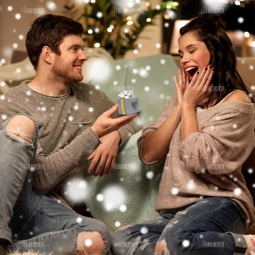 Miniatura 4 de AUEAR, Paquete de 50 cajas de regalo Kraft con ventana de corazón de plástico transparente de 2 x 2 x 2 pulgadas, regalo gris para pasteles, dulces