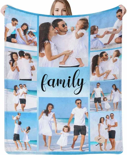 Miniatura 13 de D-Story Manta personalizada con fotos, texto, Manta personalizada con imagen, texto o fotos para mejores amigas, hermanas, regalos para cumpleaños
