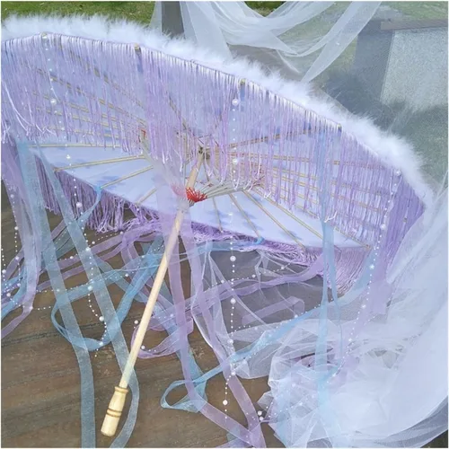 UXZDX CUJUX - Sombrilla para cortina de cuentas Hanfu (color A, tamaño talla única)