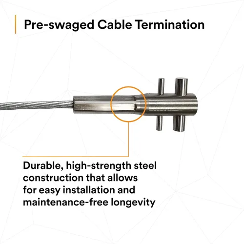 Miniatura 7 de 3M DBI-SALA Lad-Saf Cable Sistema de Seguridad Vertical 6119020, Acero Inoxidable, 20 FT