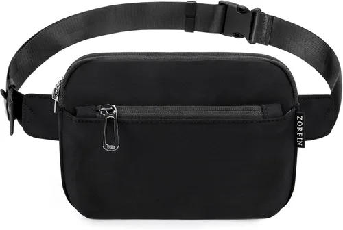 Miniatura 12 de ZORFIN Riñonera para mujeres y hombres, riñonera de moda con correa ajustable para exteriores, entrenamiento, viajes, casual, correr, senderismo