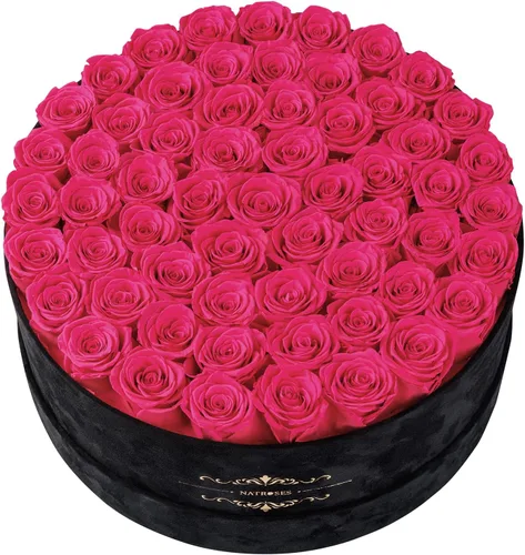 Miniatura 23 de NATROSES 27 Rosas Preservadas para Siempre en una Caja, Flores Preservadas para Entrega de Cumpleaños, para Mamá, Buttermilk Suero de mantequilla