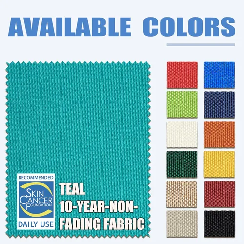 Miniatura 4 de EliteShade USA sombrilla de 9 pies para patio, sombrilla de mesa para exteriores con ventilación, no se decolora en 10 años, color teja Verde azulado