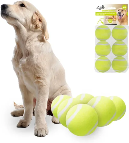 Miniatura 12 de ALL FOR PAWS Lanzador automático de bolas para perros, juguetes interactivos para perros, incluye 6 pelotas de tenis para perros grandes