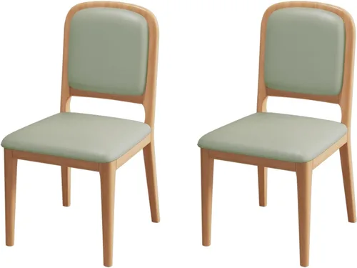 Miniatura 16 de Solid Wood Dining Room Chairs Minimalist,Kitchen Chairs with Soft Padded Back,Living Room Chair for Office Reading,Wood Frame,Armless Vanity