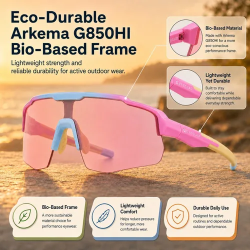 Miniatura 6 de MOTIONVIEW - Gafas de sol deportivas para exteriores, HD, alto contraste, UV400, para correr, béisbol, softbol, deportes, ecológicas