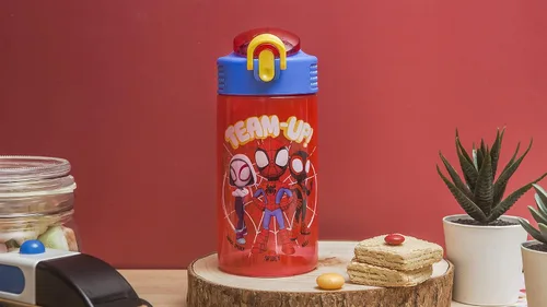 Miniatura 14 de Zak Designs Marvel Spider Man - Botella de agua para niños con cubierta de boquilla y aro de transporte, hecha de plástico duradero, diseño