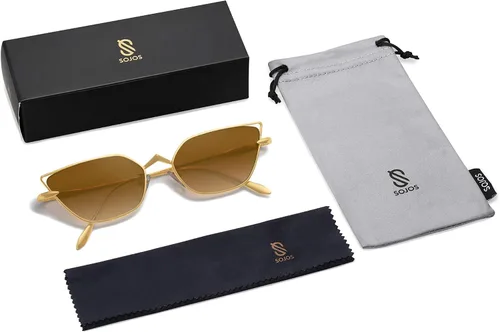 Miniatura 5 de SOJOS Gafas de sol pequeñas Cateye Moda Estrecha Diversión Moda Rectángulo Sunnies SJ1127