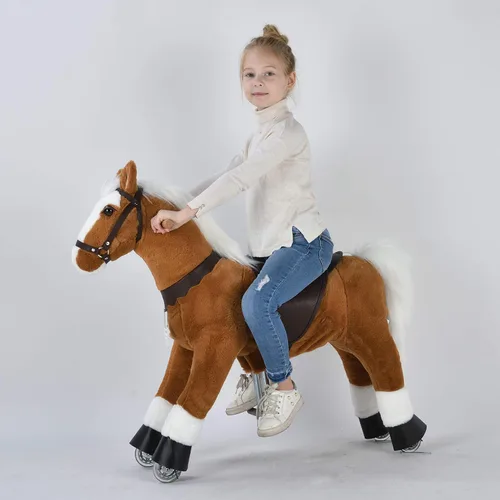 UFREE Caballo el mejor regalo de cumpleaños para niñas. Juguete de caballo para montar que camina, altura de 36 pulgadas para niños de 4 a 9 años,