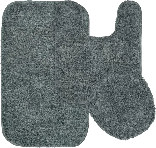 Miniatura 32 de Garland Rug 2 alfombras de baño tradicionales de nailon lavables color morado (17 x 24 pulgadas, 21 x 34 pulgadas), suaves, absorbentes y elegantes