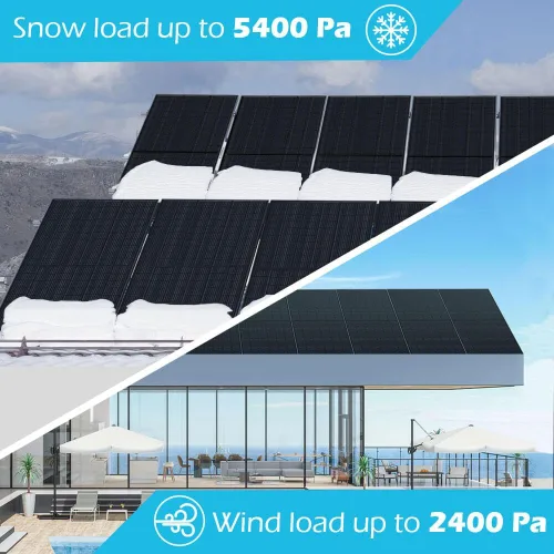 Miniatura 5 de SUNGOLDPOWER 8 piezas de paneles solares monocristalinos de 370 W, celda solar de grado A, impermeable IP68, panel solar de alta eficiencia
