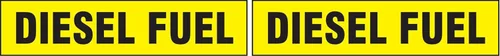 Miniatura 2 de Accuform "Diesel Fuel" Etiqueta adhesiva de seguridad de vinilo duradero, 2 x 9 pulgadas, negro sobre amarillo, LCHL508