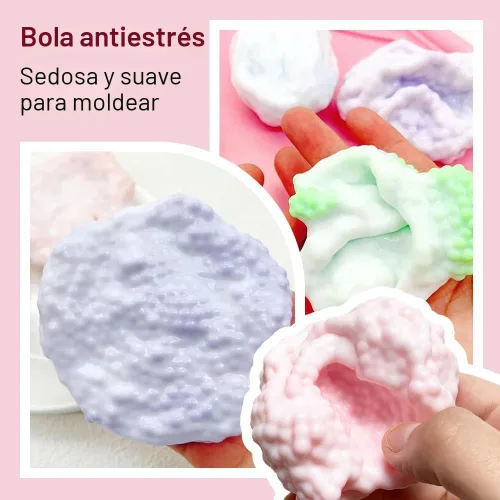 Miniatura 2 de Pelota antiestrés de uva al vacío, colorida bola estresante moldeable para adultos, bolas estresantes para apretar, juguetes con sonido para aliviar