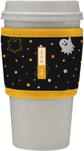 Miniatura 95 de Sok It HotSok Coffee & Tea - Funda de neopreno con aislamiento reutilizable (floral abstracto)