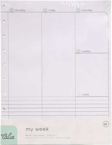 Miniatura 39 de Talia - Repuestos para cuaderno de espiral (páginas punteadas, Junior (5.5 x 8.5 pulgadas))