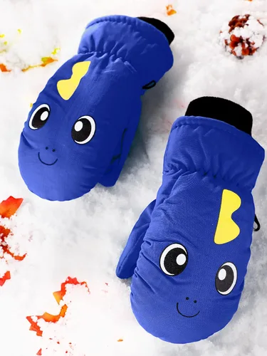 Miniatura 7 de Guantes de esquí de invierno guantes impermeables con forro de algodón cálido para niños