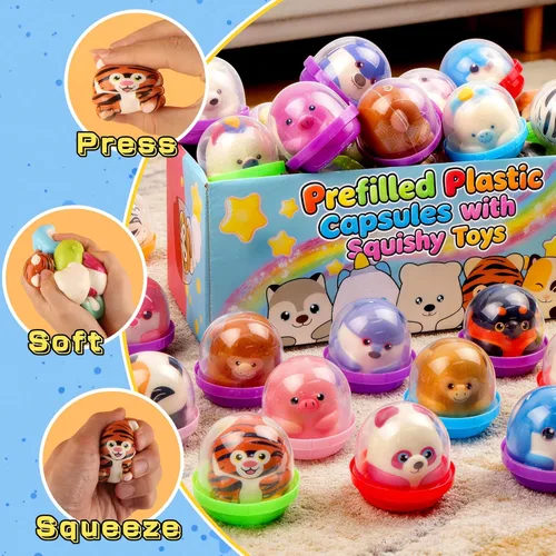 Miniatura 4 de PAQUETE DE 20 Recuerdos de Fiesta para Niños Llenos de Juguetes Esponjosos, Rellenos para Bolsas de Dulces de Cumpleaños, Premios de Aula