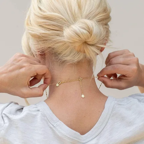 Miniatura 4 de gorjana Extensor de collar ajustable de 3 pulgadas para mujer gargantilla, pulsera, tobillera, delicada cadena en oro, oro rosa o plata