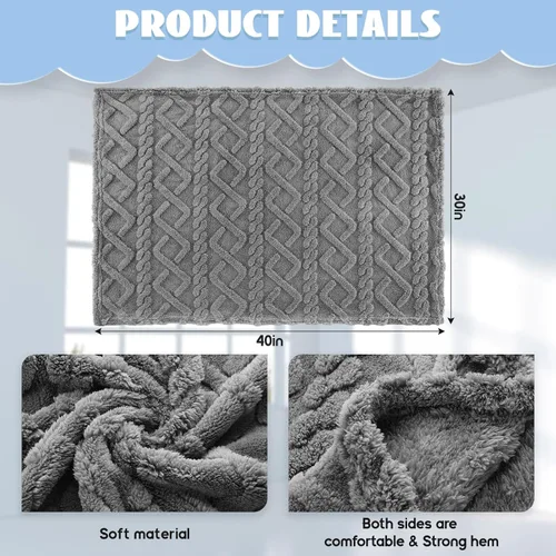 Miniatura 2 de VitalCozy Juego de 4 Mantas de Felpa Suave para Bebé 30" x 40" 3D de Peluche Cálido Mantas de Envoltura para Dormitorio para Niños Pequeños, Niñas