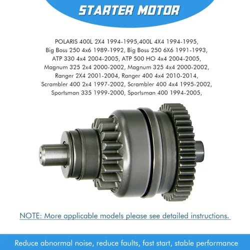Miniatura 4 de Motor de arranque Bendix para Polaris ATV 2 y 4 tiempos 200 250 300 335 400 500 Sportsman Scrambler Ranger Magnum Big Boss, SM1329850, ZN0751