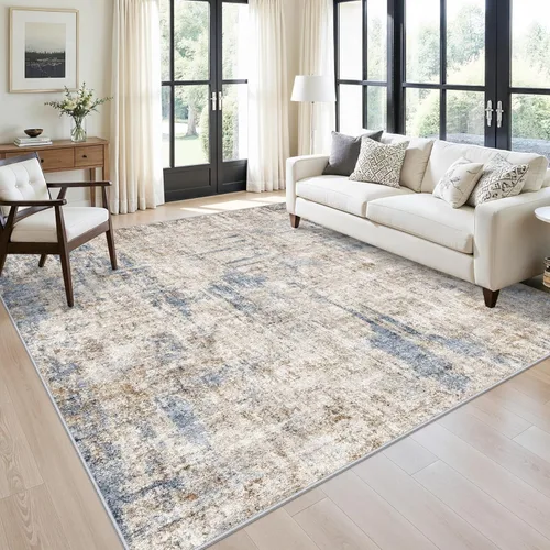 Miniatura 75 de Alfombra antideslizante lavable de 2 x 3 pies - Alfombra suave de pelo bajo para cocina, entrada y dormitorio - Tapete moderno para puerta