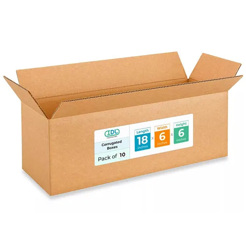 Miniatura 126 de IDL Packaging Paquete de 5 cajas de envío altas de 8 x 8 x 48 pulgadas, extra resistentes de 200 libras frente a caja regular, cajas de mudanza
