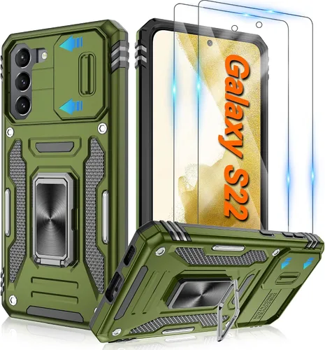 Miniatura 103 de Atump Funda para Motorola Moto G Play 2024 (4G) con [paquete de 2] protector de pantalla HD y cubierta para cámara deslizante, soporte de anillo