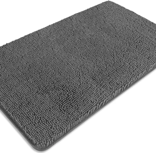 Miniatura 131 de Alfombra de baño pequeña de 12 x 18 pulgadas, lavable y absorbente, antideslizante, alfombra de baño de felpilla gruesa y suave para baño, ducha