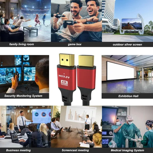 Miniatura 7 de Cables HDMI 8K 48Gbps 2.1 1.5 pies 60HZ, 4K 2.0@120Hz 18GBPS, cable HDMI de alta velocidad, Ultra HD, retorno de audio Ethernet, video 4K, 1080p