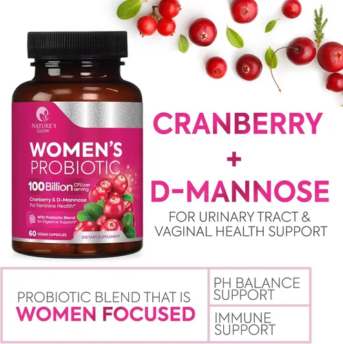 Miniatura 6 de Probióticos para mujeres 100 mil millones de UFC por porción - Probiótico para mujer para la salud digestiva 16 cepas únicas - Balance diario del pH