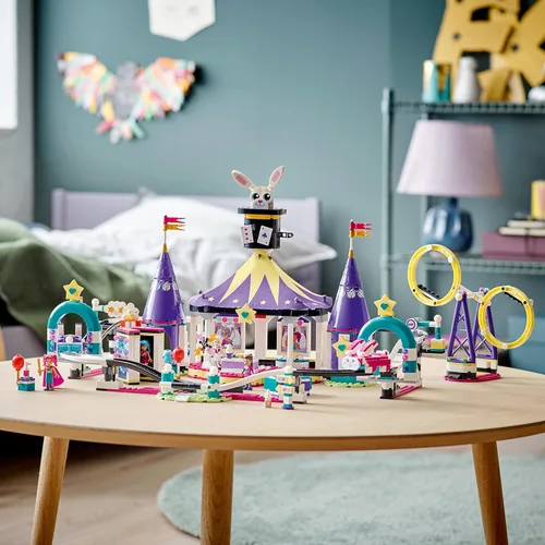 Miniatura 6 de LEGO Friends Magical Funfair - Juego de montaña rusa 41685; juego de simulación para niños que aman los juguetes de parques temáticos; nuevo 2021