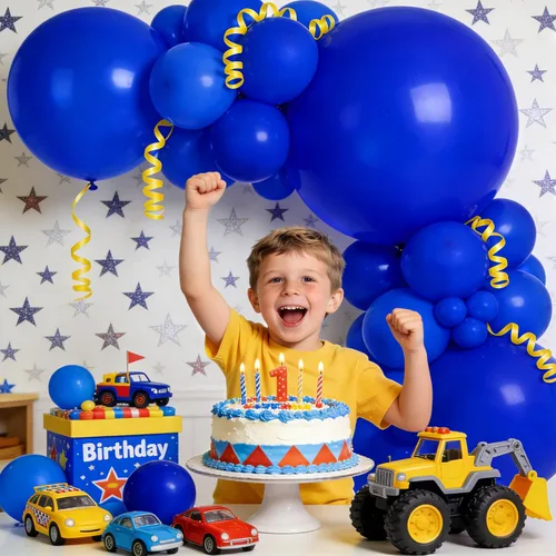 Miniatura 4 de 32 globos grandes de color azul oscuro de 18 pulgadas, globos redondos de látex grandes para decoración de cumpleaños y bodas (azul oscuro)