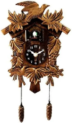 Reloj de cuco con campanado vintage, reloj de pared de cuco cantor, reloj de pájaro para decoración del hogar, regalo de Navidad, resina clásica