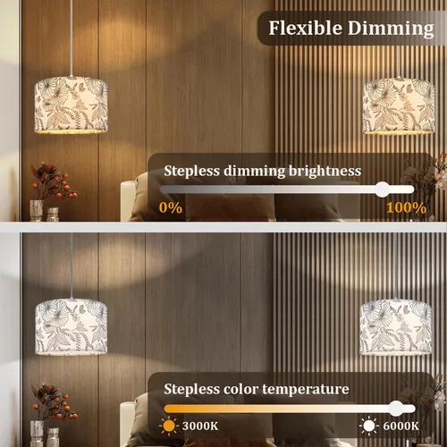 Miniatura 3 de Lámpara Colgante con Enchufe, Luz Colgante, Paquete de 2 con Control Remoto, 15 Pies de Luces Colgantes con Cable de Enchufe, Pantalla de Lámpara
