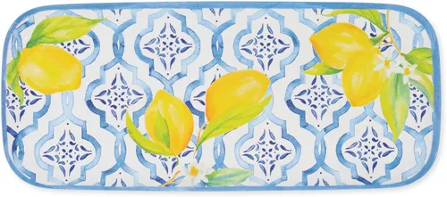 Miniatura 6 de UP ware Blue Rooster - Bandeja de melamina para servir, bandeja rectangular de 15 x 6.5 pulgadas, bandeja de alimentos sin BPA para entretenimiento