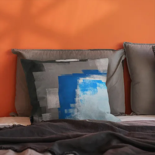 Miniatura 6 de Juego de 2 fundas de almohada, arte abstracto de 16 x 16 pulgadas, cuadradas, decoración del hogar, fundas de almohada decorativas para sofá