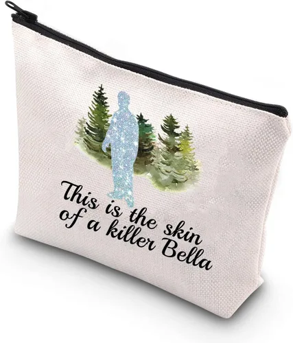 WCGXKO Regalo inspirado en programas de cine This Is The Skin Of A Killer Bella con cremallera, bolsa de maquillaje para fanáticos, Esta es la piel,