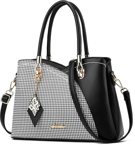 Miniatura 21 de Bolsos y carteras para mujer de DAINAOTM, bolsos estilo tote de cuero PU, cartera de señora con asa superior, bolso cruzado, bolso de hombro PU