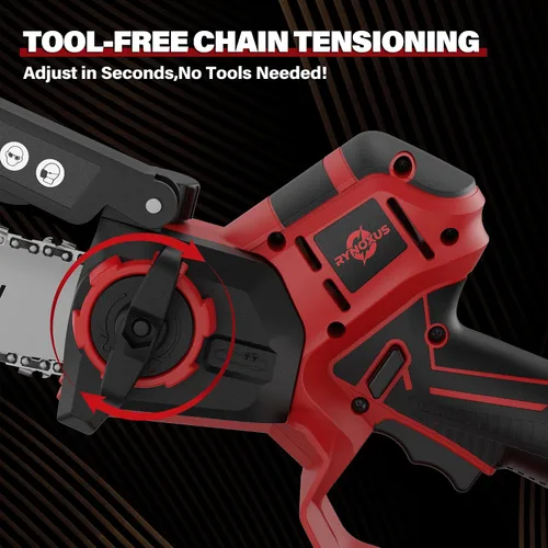 Miniatura 6 de Mini motosierra para batería Milwaukee M18, motosierra eléctrica inalámbrica 2 en 1 de 8 y 6 pulgadas con motor sin escobillas de 800 W y engrasador
