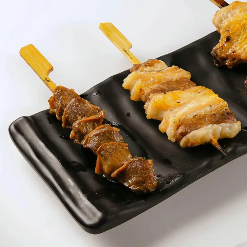Miniatura 7 de 200 pinchos de bambú para aperitivos, palillos de dientes de 4.7 pulgadas con caja de almacenamiento, púas de cóctel para bebidas, brochetas