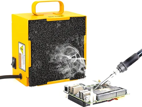KOTTO Absorbedor Eliminador de Humo de Soldadura Extractor de Humos Absorbedor de Prevención de Humo Ventilador de Trabajo DIY para Estación de