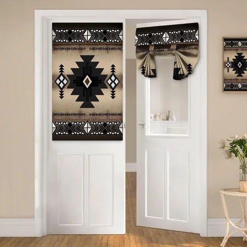 Miniatura 50 de Cortinas de puerta negras y rojas para ventanas de puerta, estampado de leopardo y cebra, cortinas de ventana para puerta de vidrio francesa
